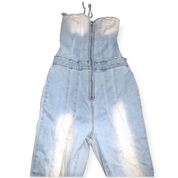 Vintage Light Blue Jumpsuit - Picture 5 of 5